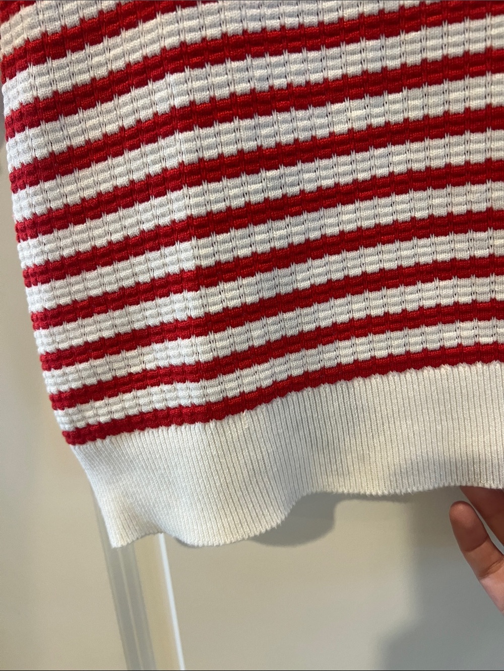Draper James Red and White Striped Short-Sleeve Sweater - Picture 4 of 7